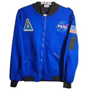 NASA Space Shuttle Bomber Jacket Get Real Gear Sm CHECK‎ MEASUREMENTS POSS KIDS